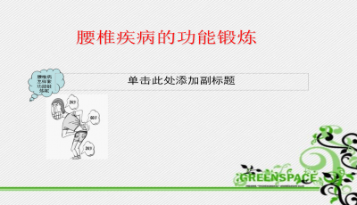 胸腰椎术前功能锻炼ppt